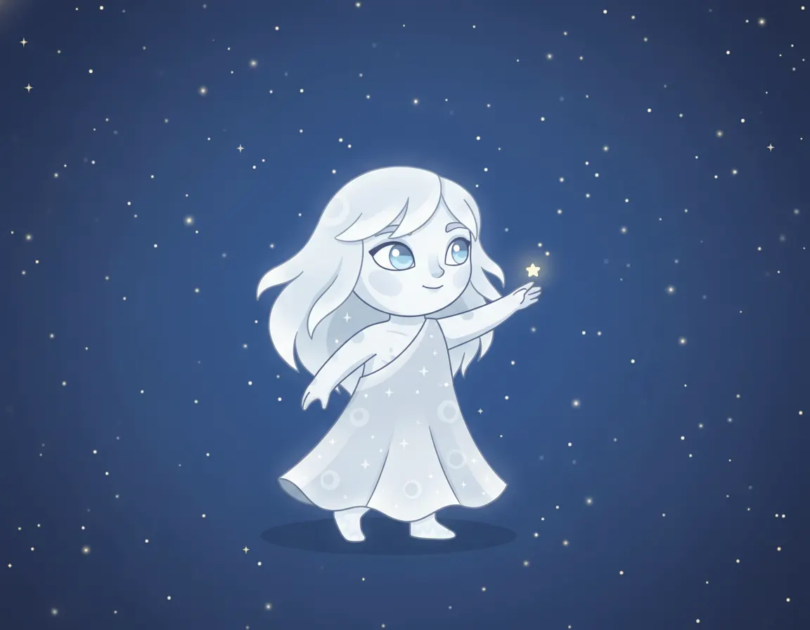 The Moon's Sunny Visit, illustration for page 2