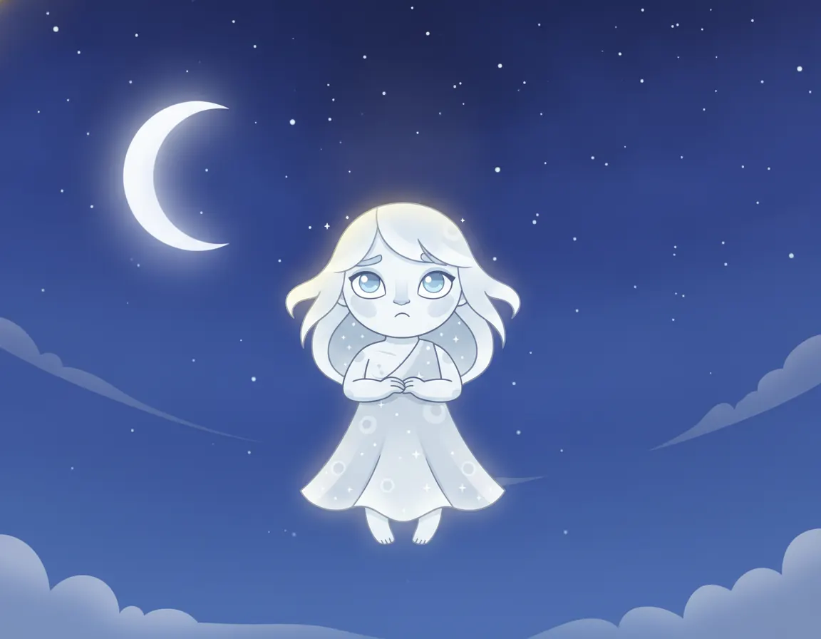 The Moon's Sunny Visit, illustration for page 3