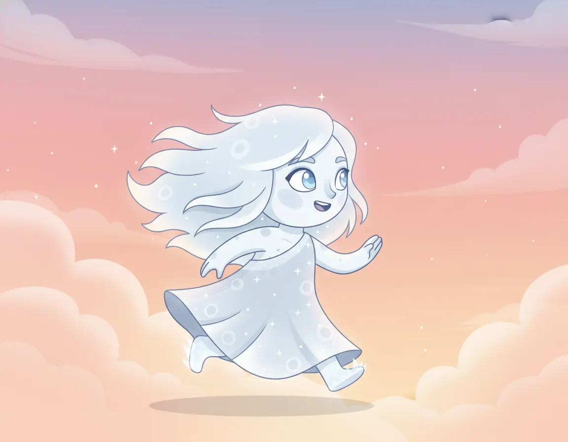 The Moon's Sunny Visit, illustration for page 5