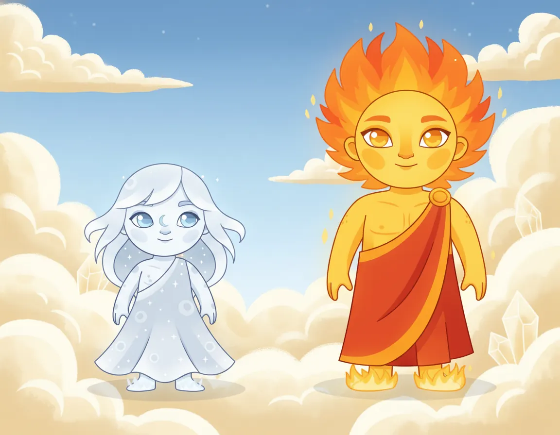 The Moon's Sunny Visit, illustration for page 9