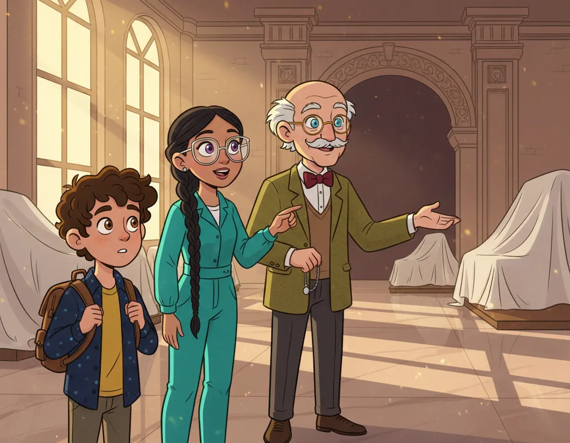 Whispers of the Ever-Changing Hall, illustration for page 1