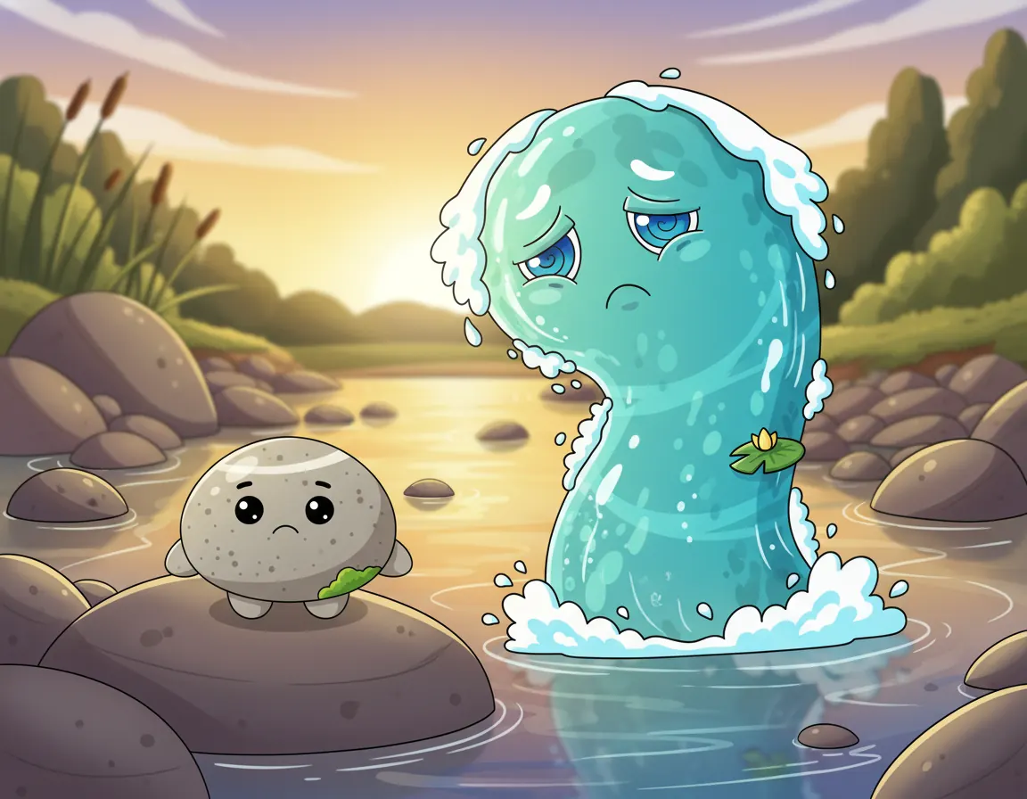 The Pebble and the River Friend, illustration for page 5