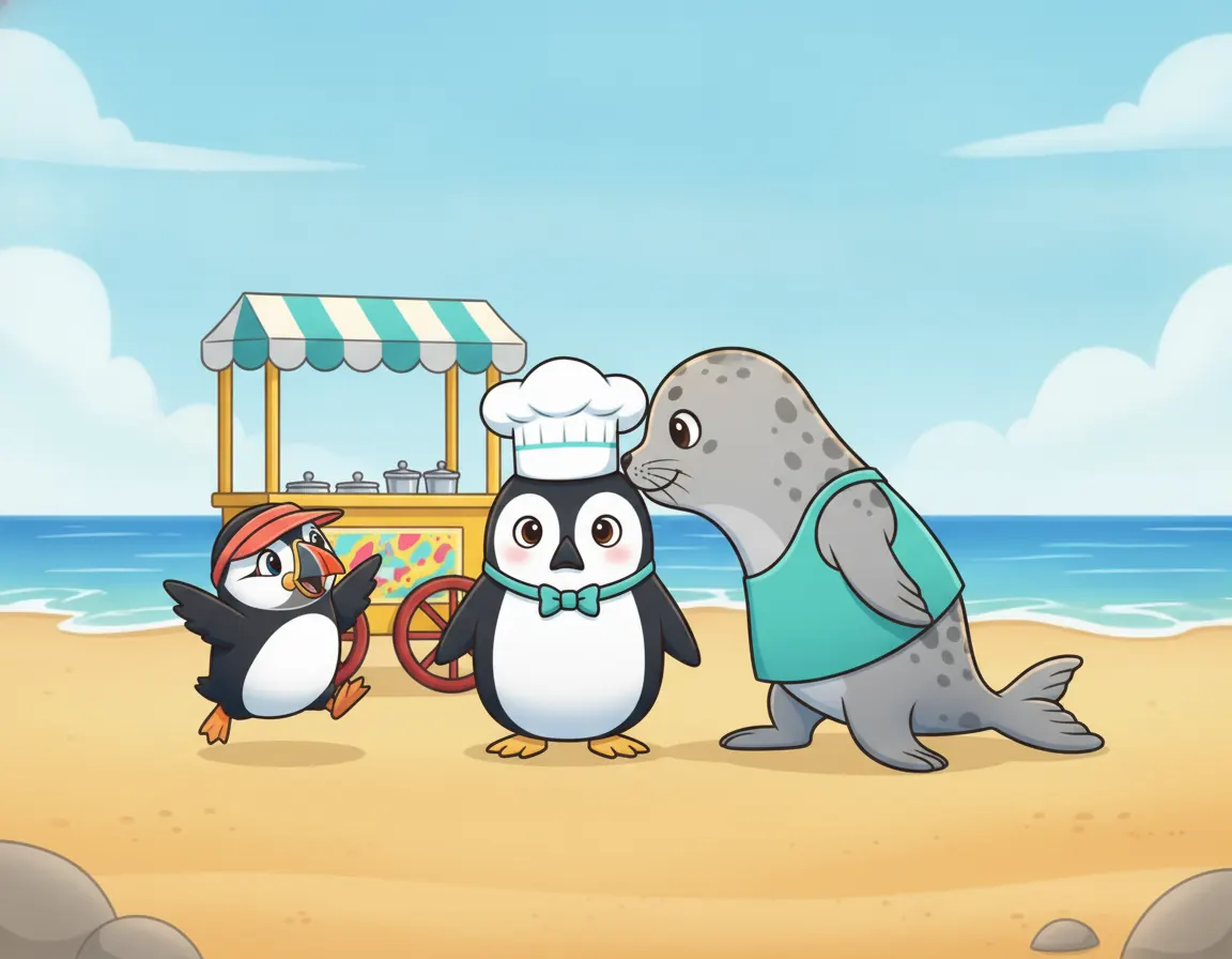 Percy's Cool Summer Shop, illustration for page 7