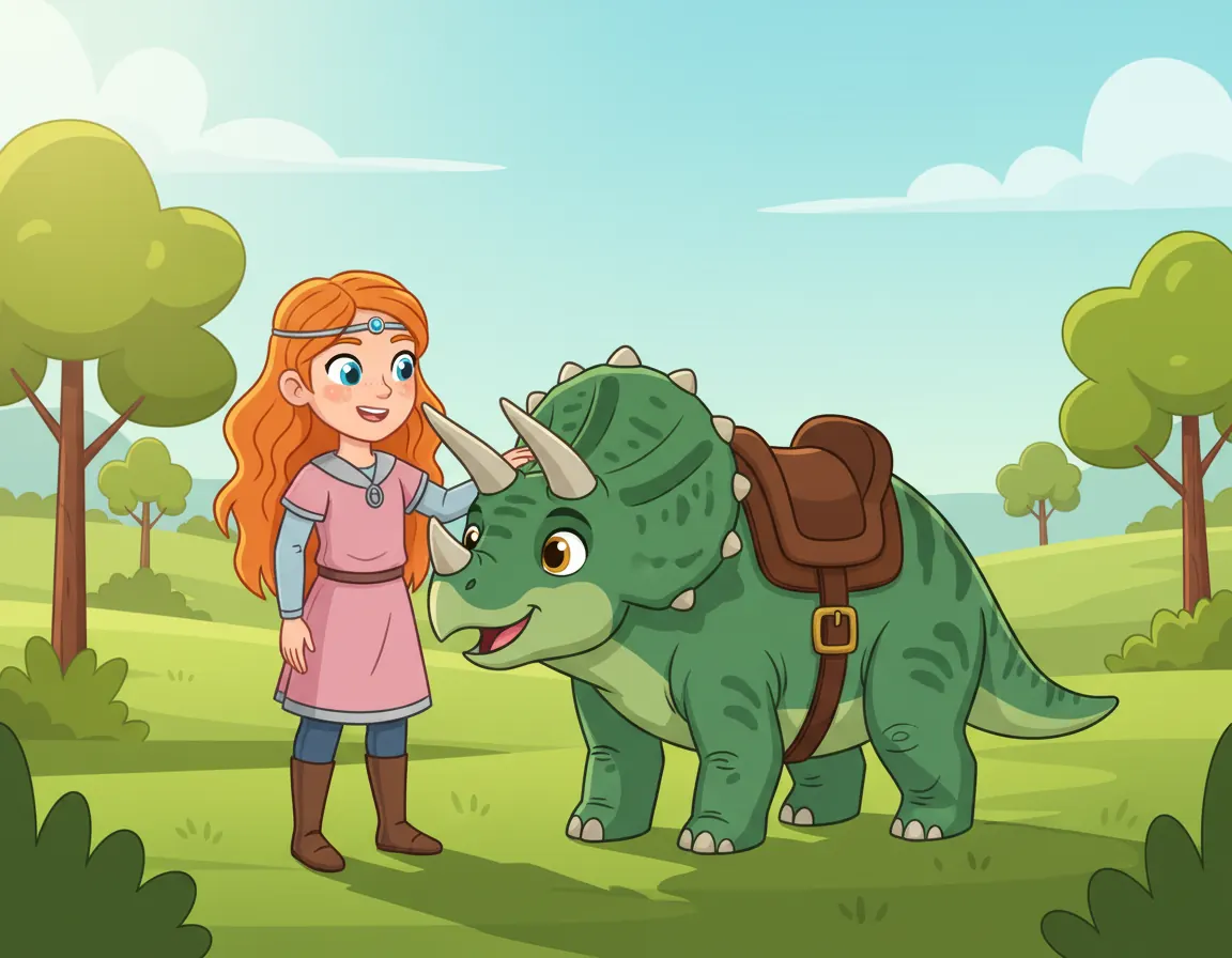 Elara and Grom's Brave Ride, illustration for page 1