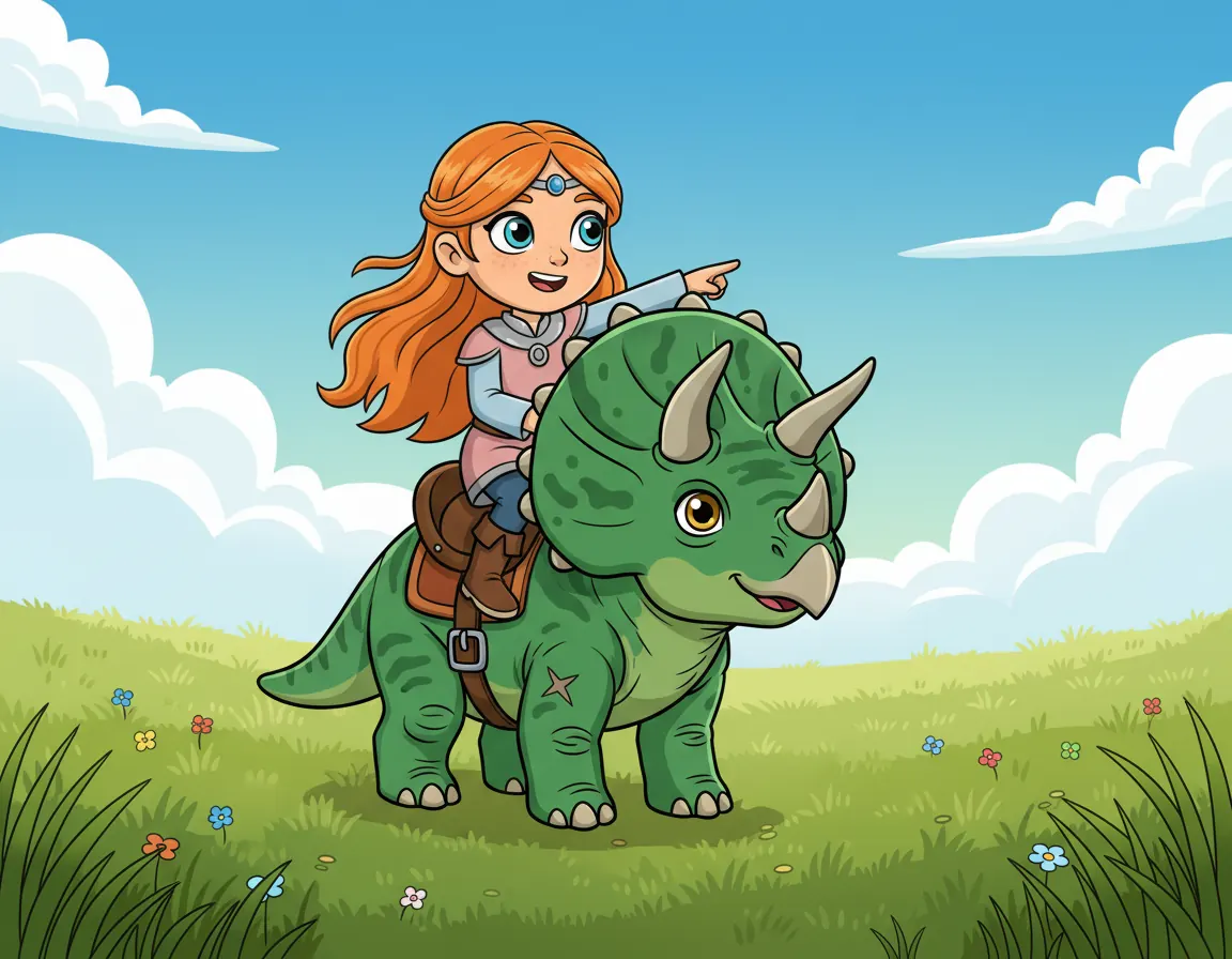 Elara and Grom's Brave Ride, illustration for page 2