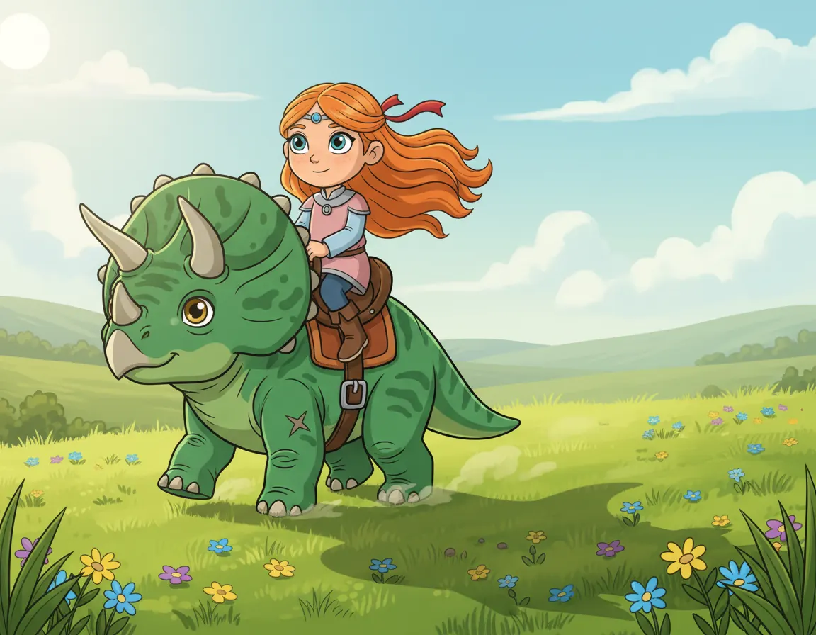 Elara and Grom's Brave Ride, illustration for page 3