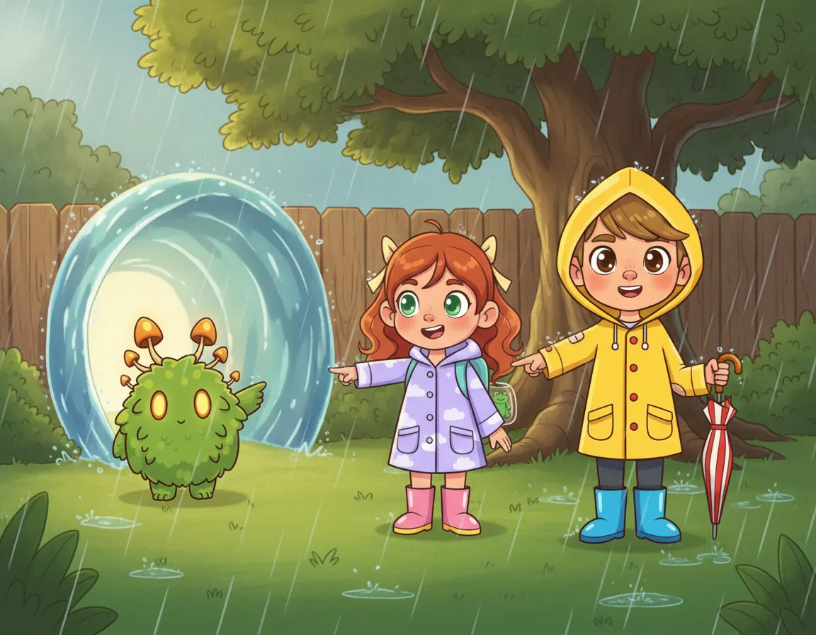 Cover illustration for The Rainy Day Tunnel