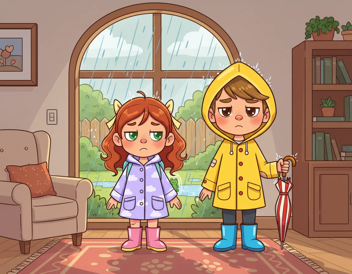 The Rainy Day Tunnel, illustration for page 1