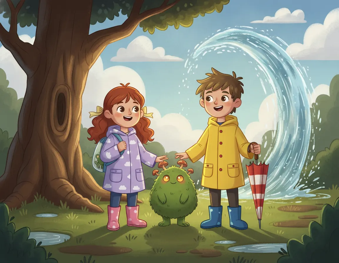 The Rainy Day Tunnel, illustration for page 10