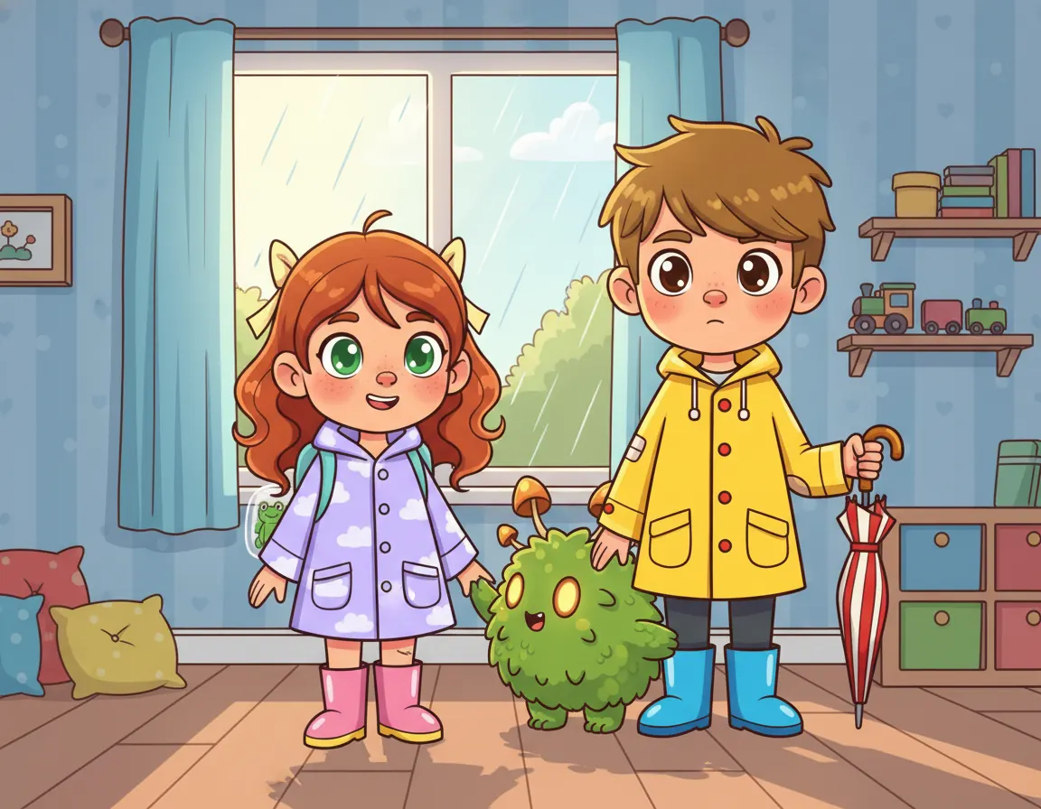 The Rainy Day Tunnel, illustration for page 2