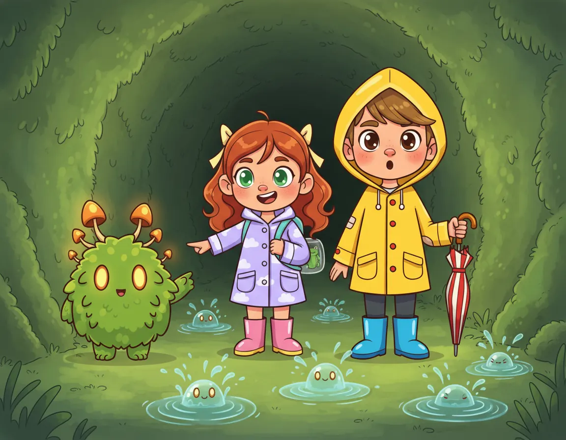 The Rainy Day Tunnel, illustration for page 6