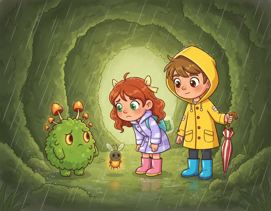 The Rainy Day Tunnel, illustration for page 8
