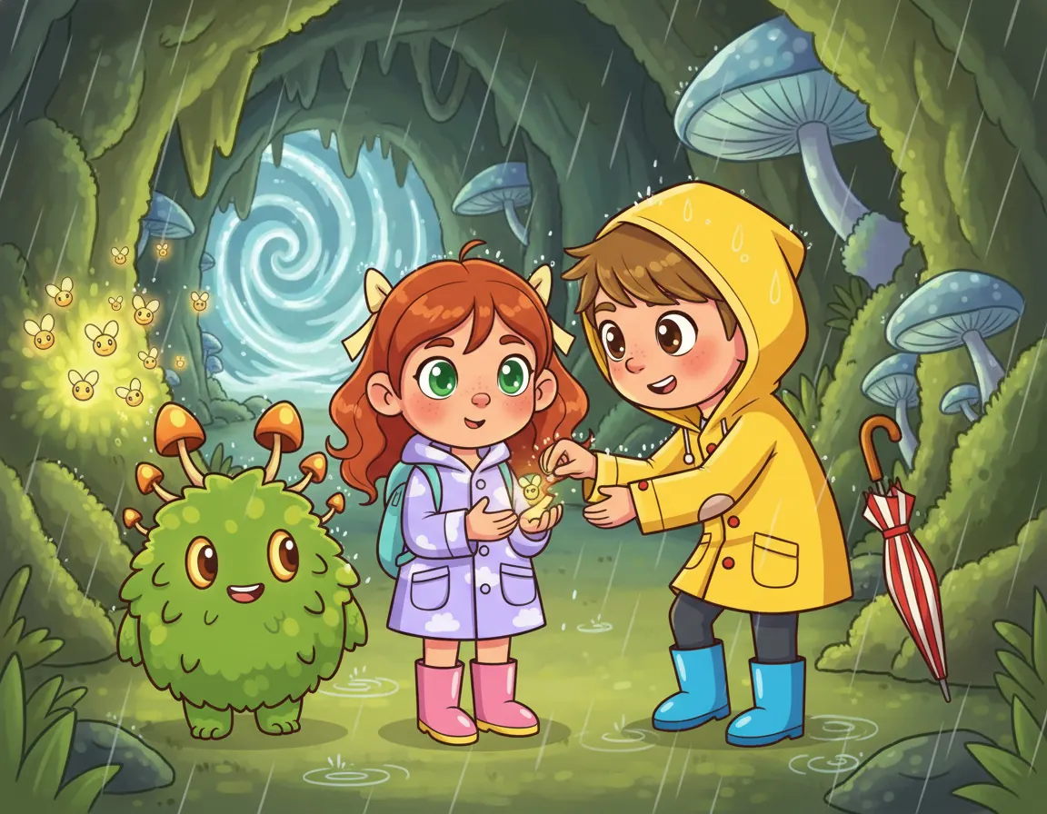 The Rainy Day Tunnel, illustration for page 9