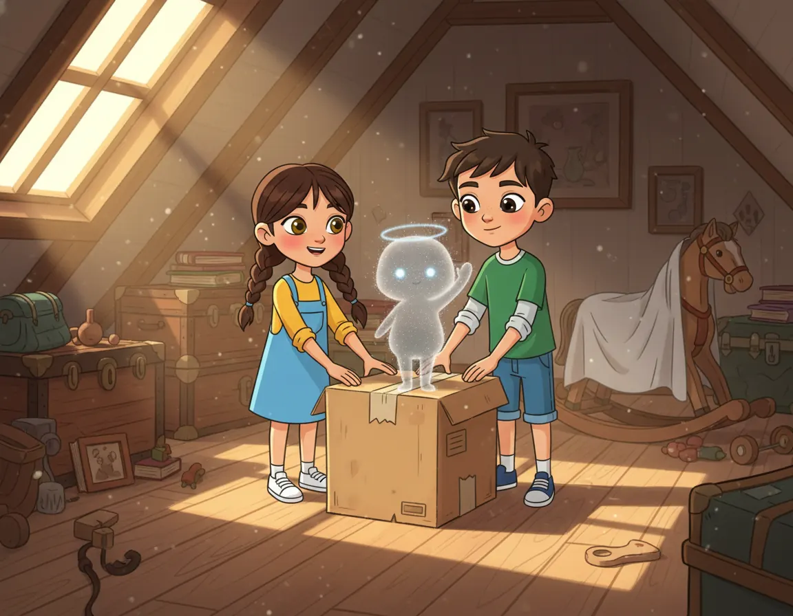 The Secret Attic Box, illustration for page 10