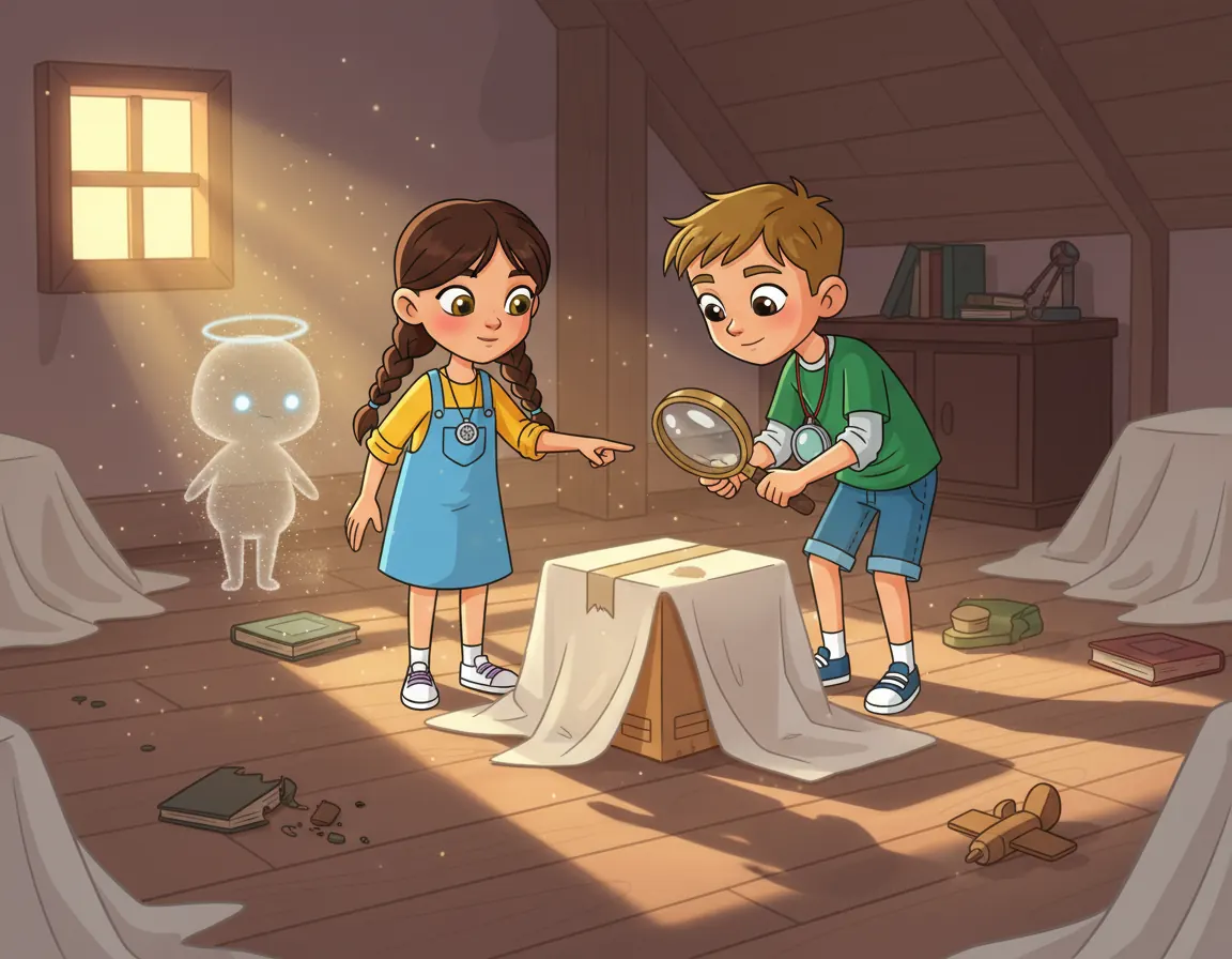 The Secret Attic Box, illustration for page 3