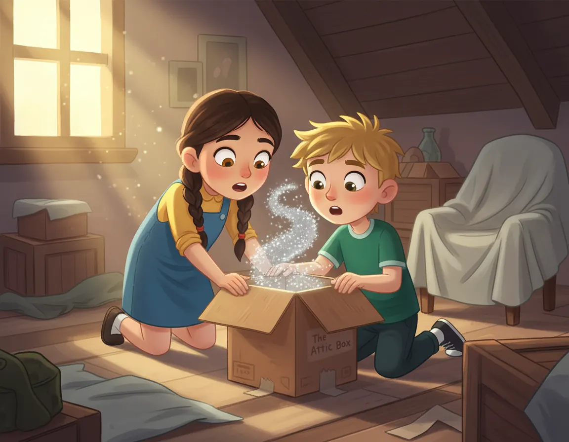 The Secret Attic Box, illustration for page 4