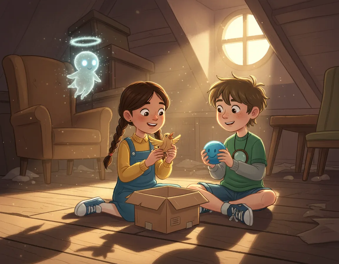 The Secret Attic Box, illustration for page 9