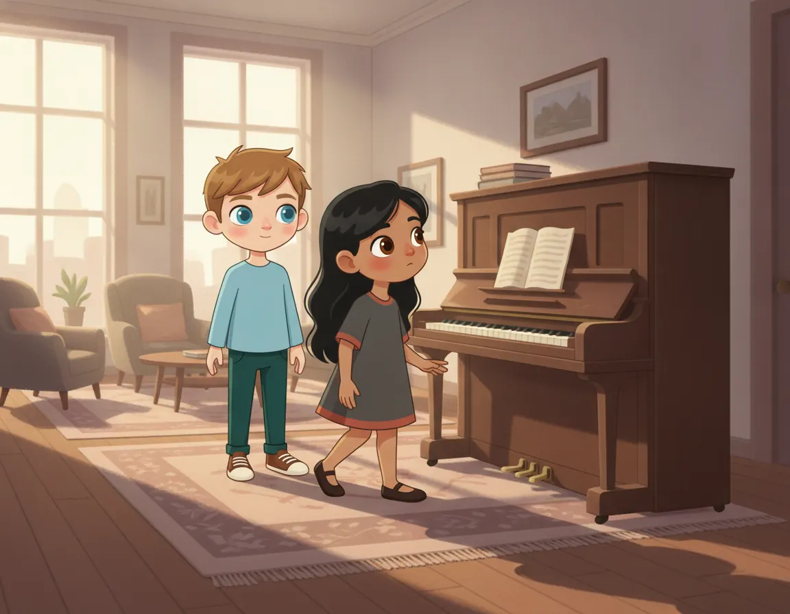 The Piano's Secret Song, illustration for page 3