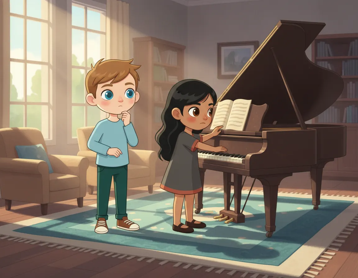 The Piano's Secret Song, illustration for page 4