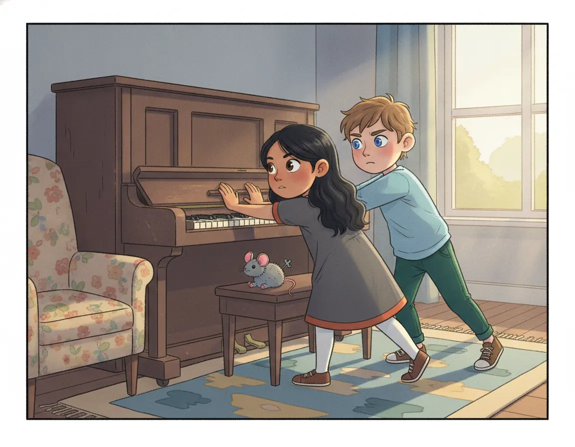 The Piano's Secret Song, illustration for page 5