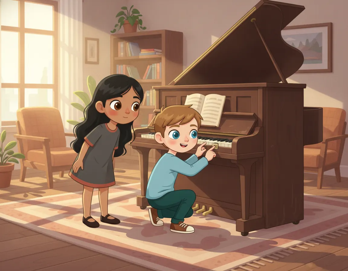 The Piano's Secret Song, illustration for page 7