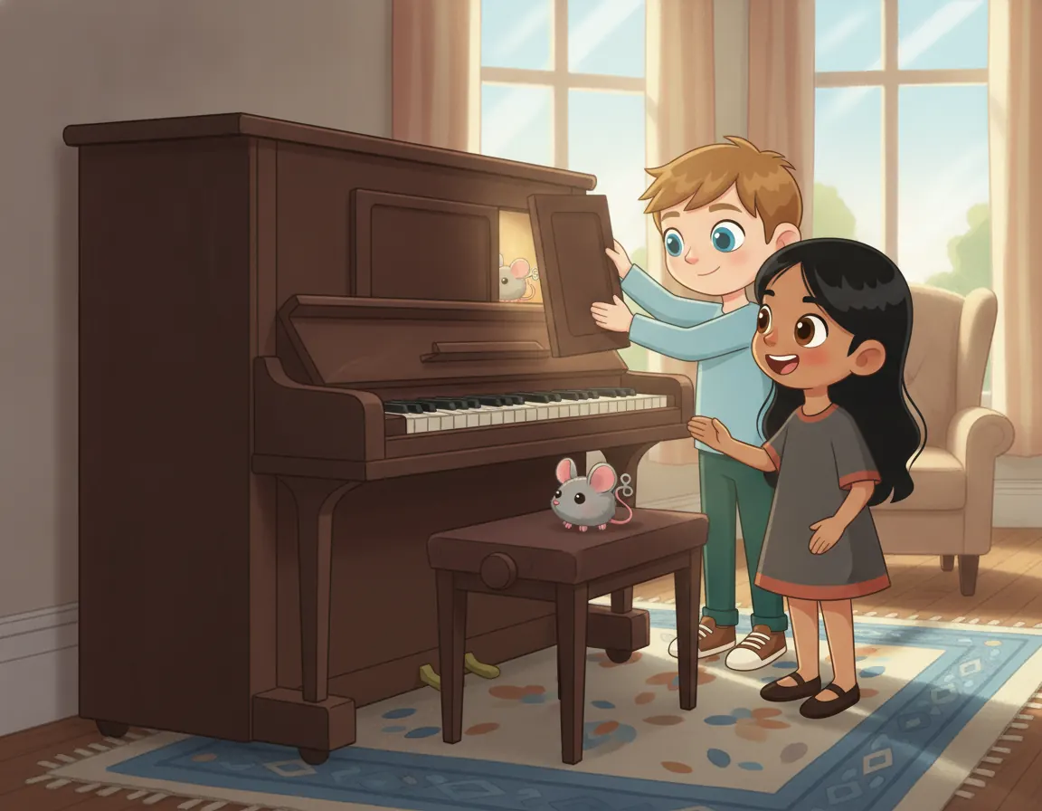 The Piano's Secret Song, illustration for page 8