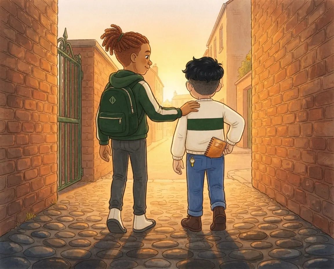 The Strolling Street of Cobbles, illustration for page 10