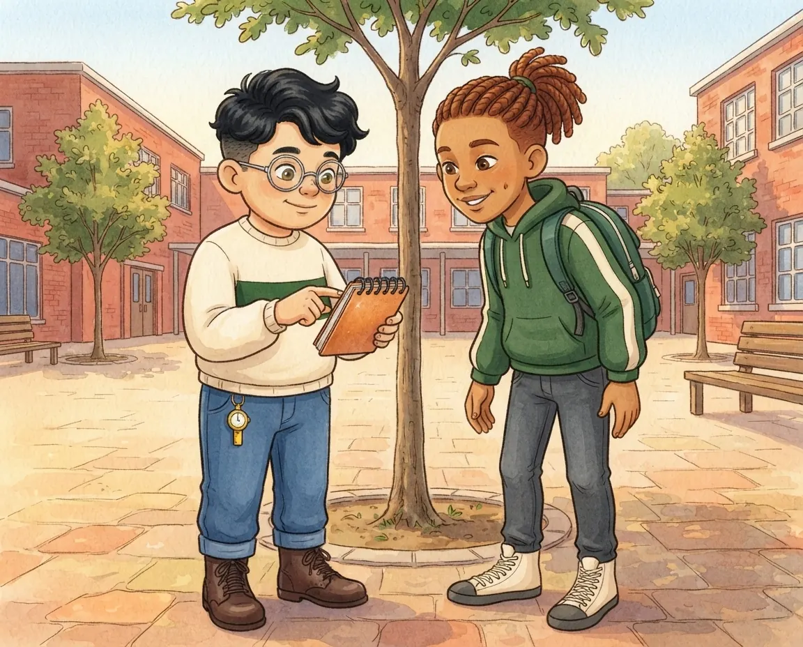 The Strolling Street of Cobbles, illustration for page 3