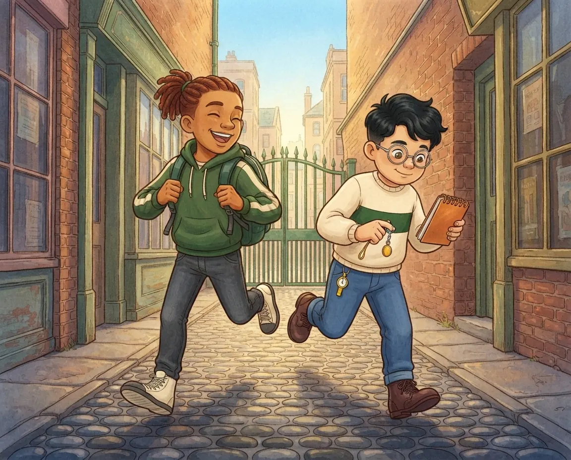The Strolling Street of Cobbles, illustration for page 4