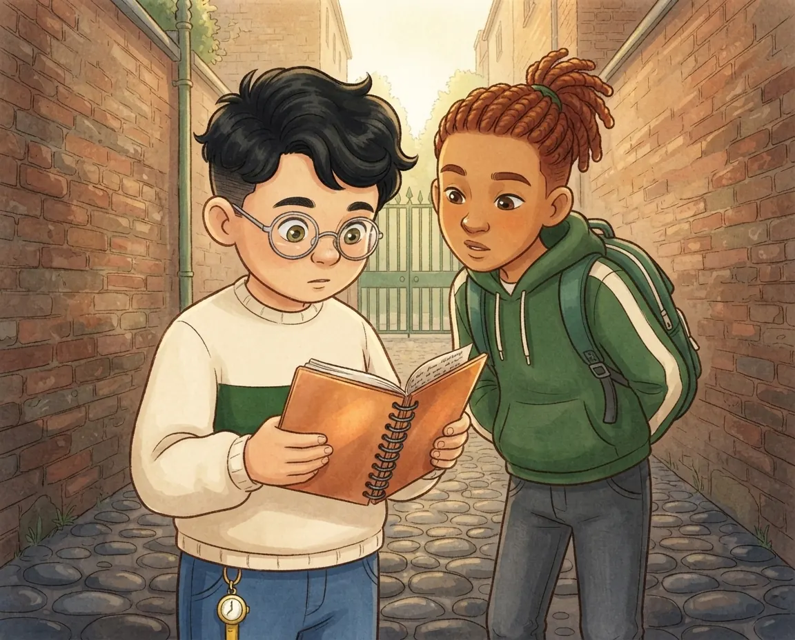 The Strolling Street of Cobbles, illustration for page 7