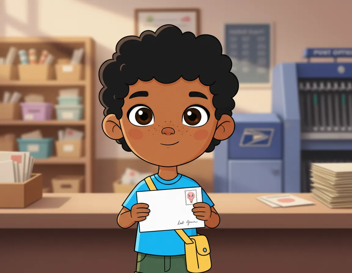 Anya's Mailbox Adventure, illustration for page 3
