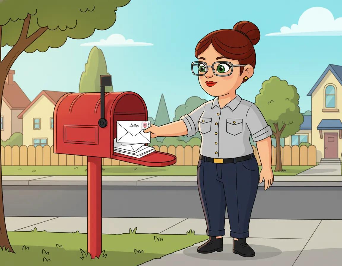 Anya's Mailbox Adventure, illustration for page 5