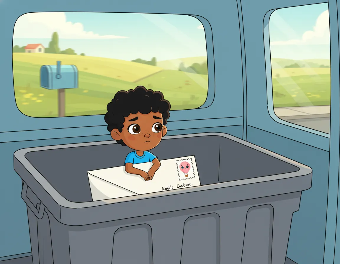 Anya's Mailbox Adventure, illustration for page 7