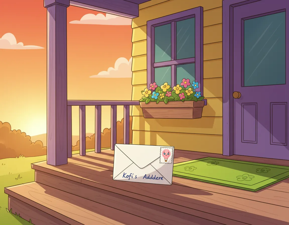 Anya's Mailbox Adventure, illustration for page 8