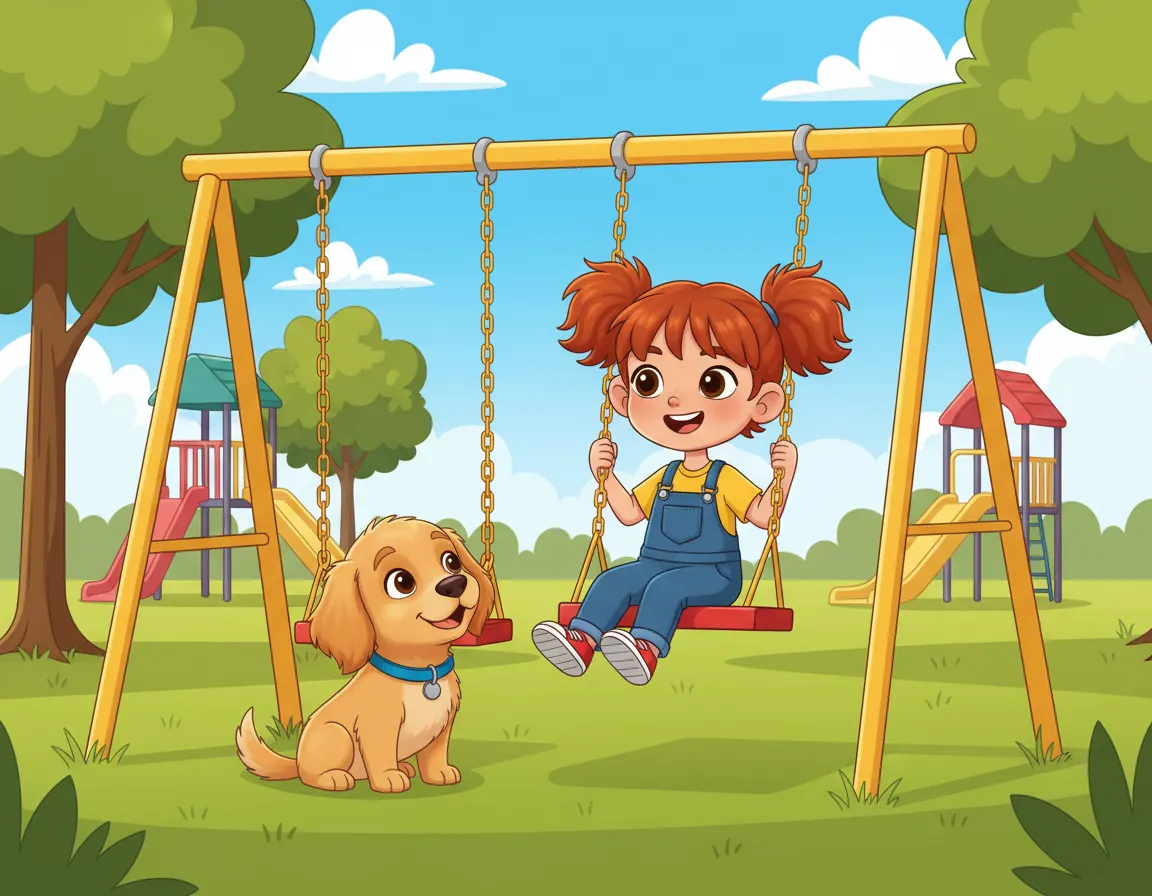Maya's Big Swing Dream, illustration for page 1