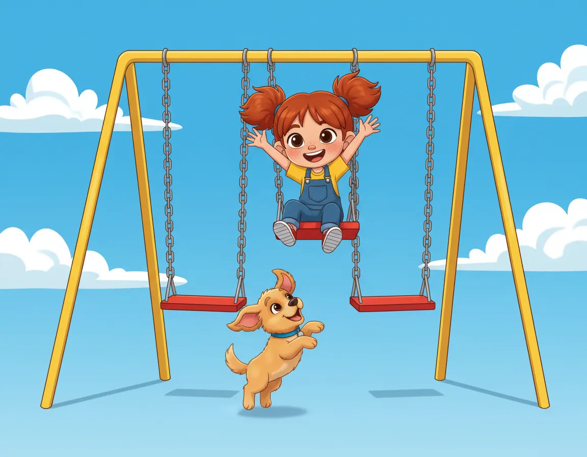 Maya's Big Swing Dream, illustration for page 10