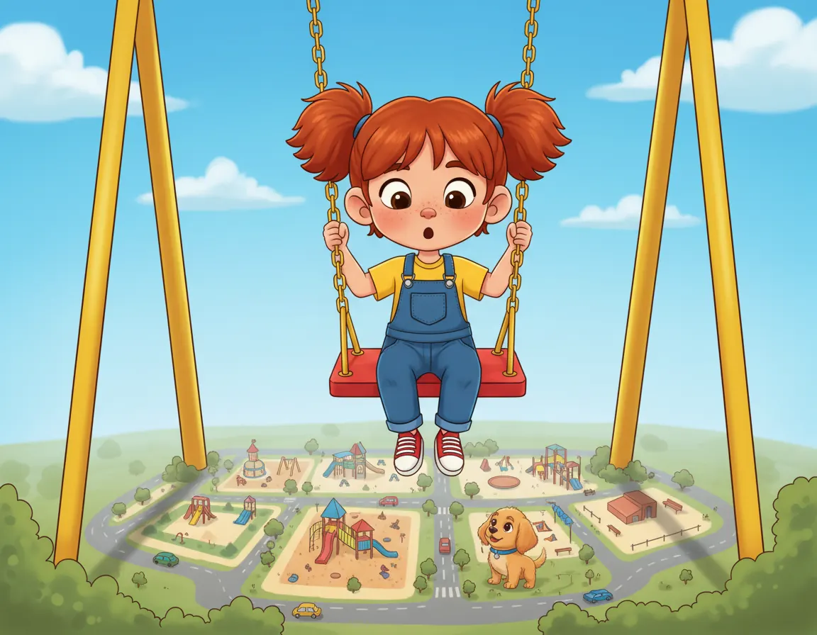 Maya's Big Swing Dream, illustration for page 6