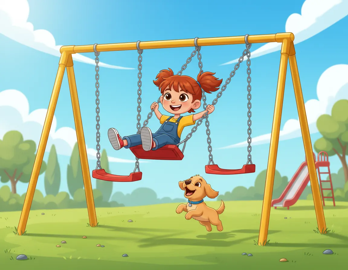 Maya's Big Swing Dream, illustration for page 8
