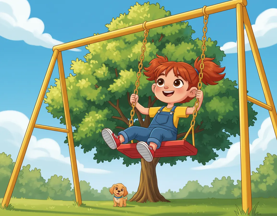 Maya's Big Swing Dream, illustration for page 9