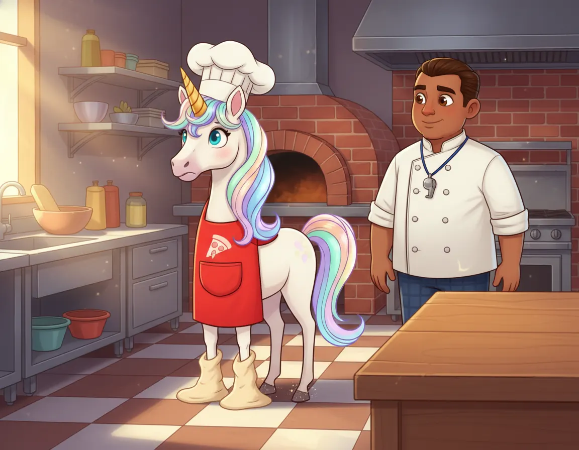Kaelen's Sparkle Pizza, illustration for page 2