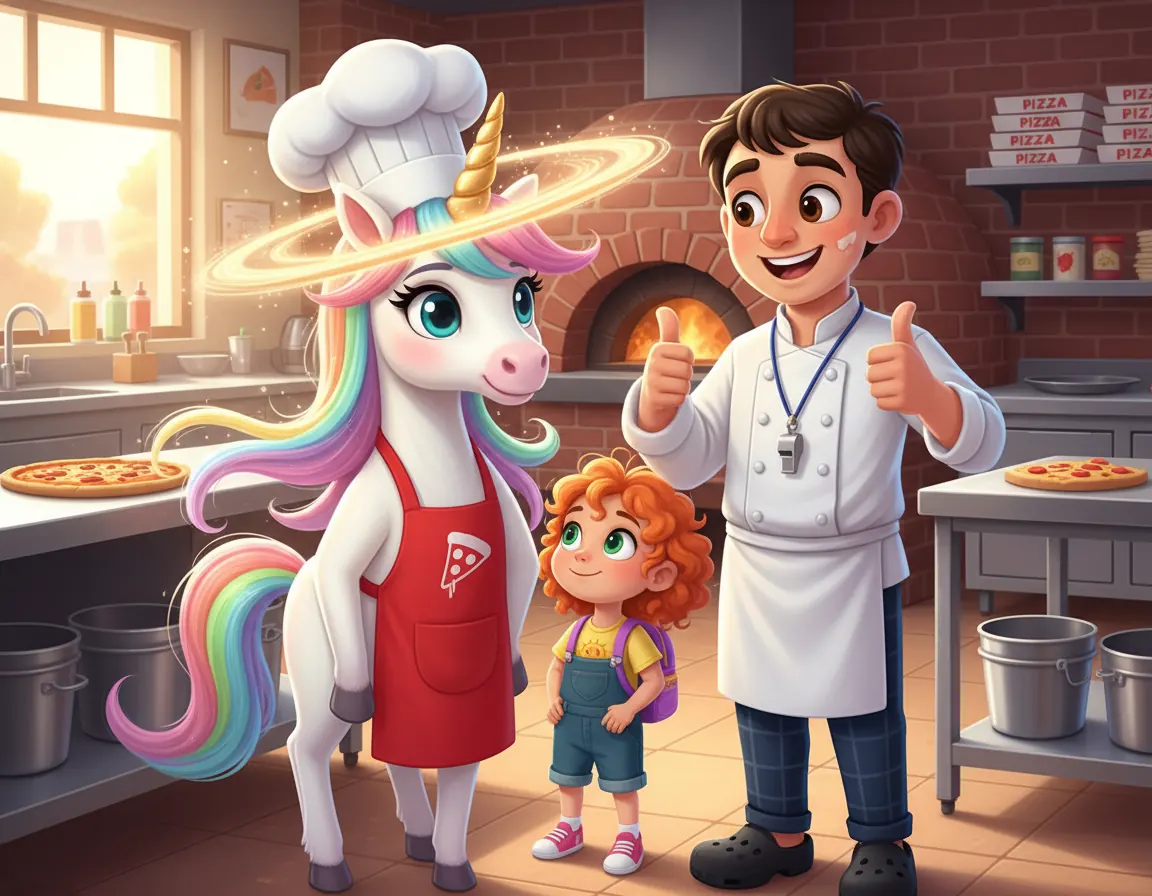 Kaelen's Sparkle Pizza, illustration for page 4