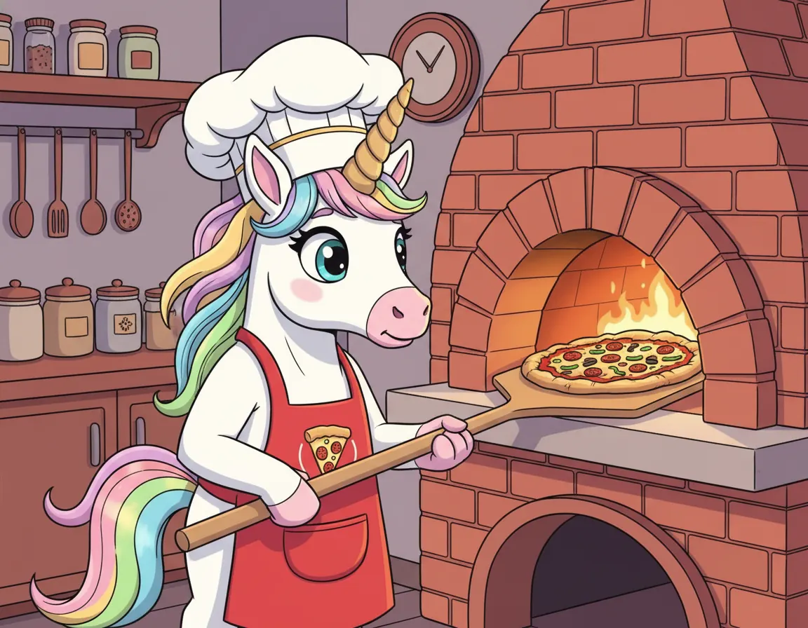 Kaelen's Sparkle Pizza, illustration for page 6