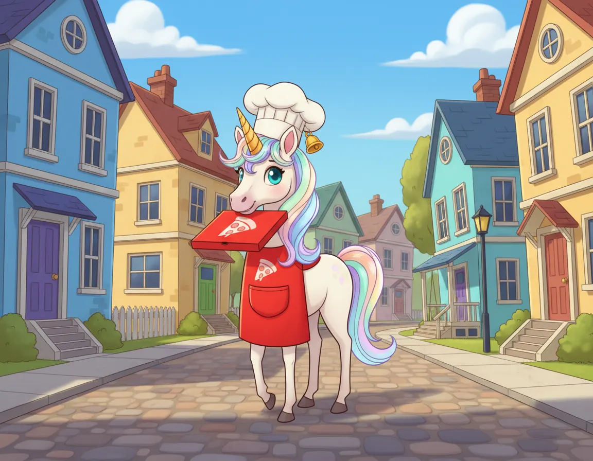 Kaelen's Sparkle Pizza, illustration for page 9